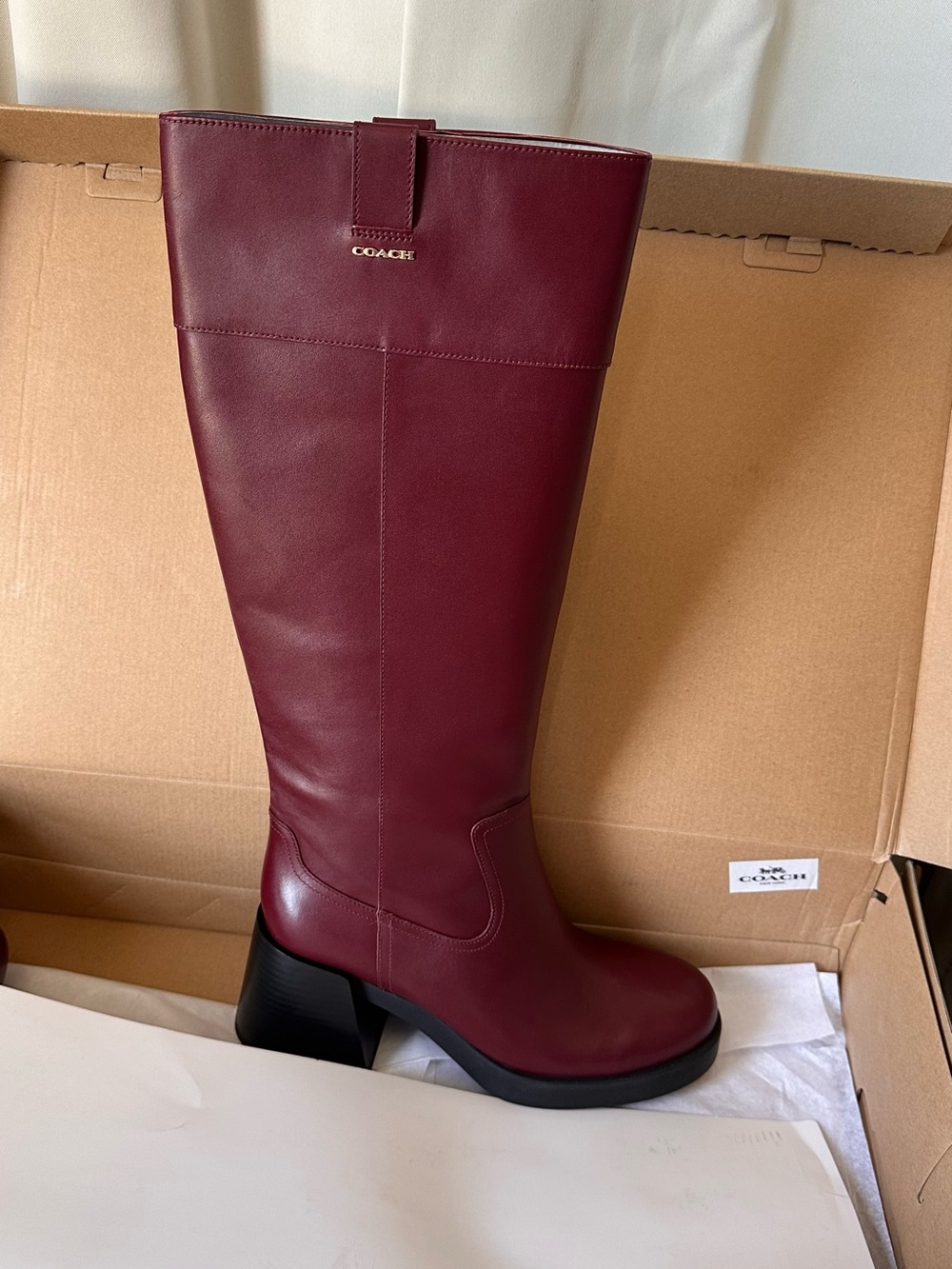 Coach Outlet Block Heel Tall Boot - Picture 2 of 6